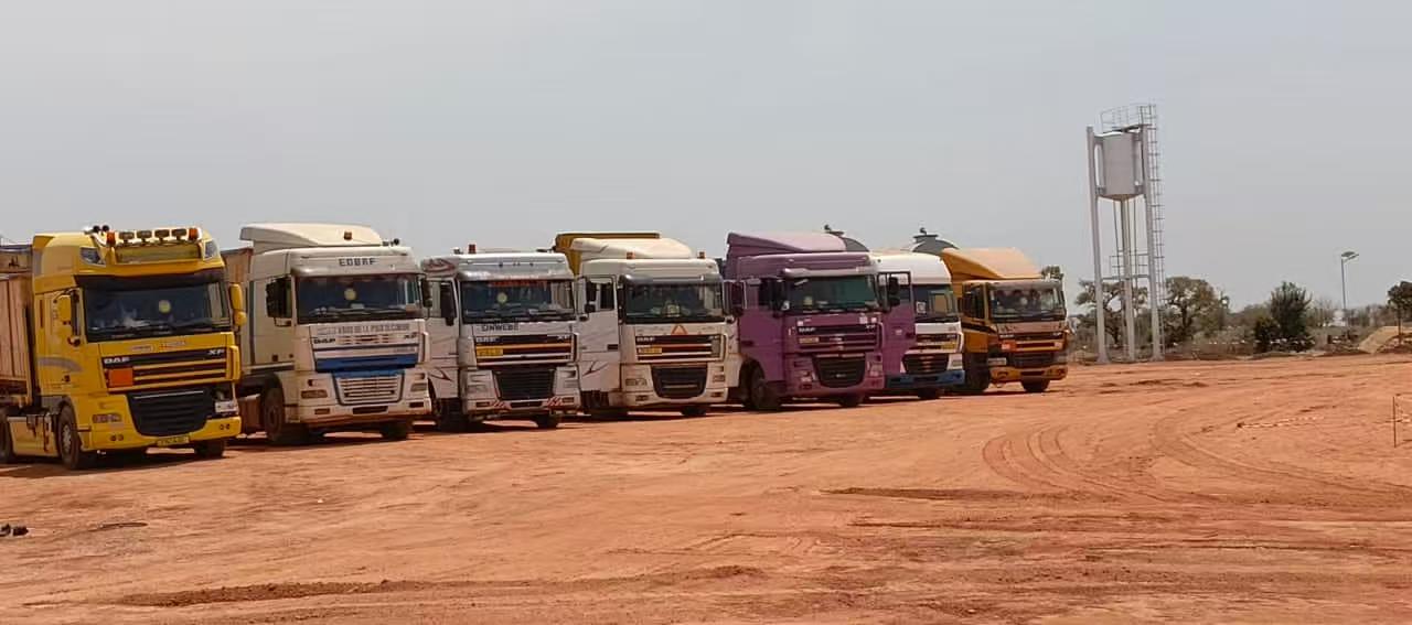 DAF truck convoy West Africa